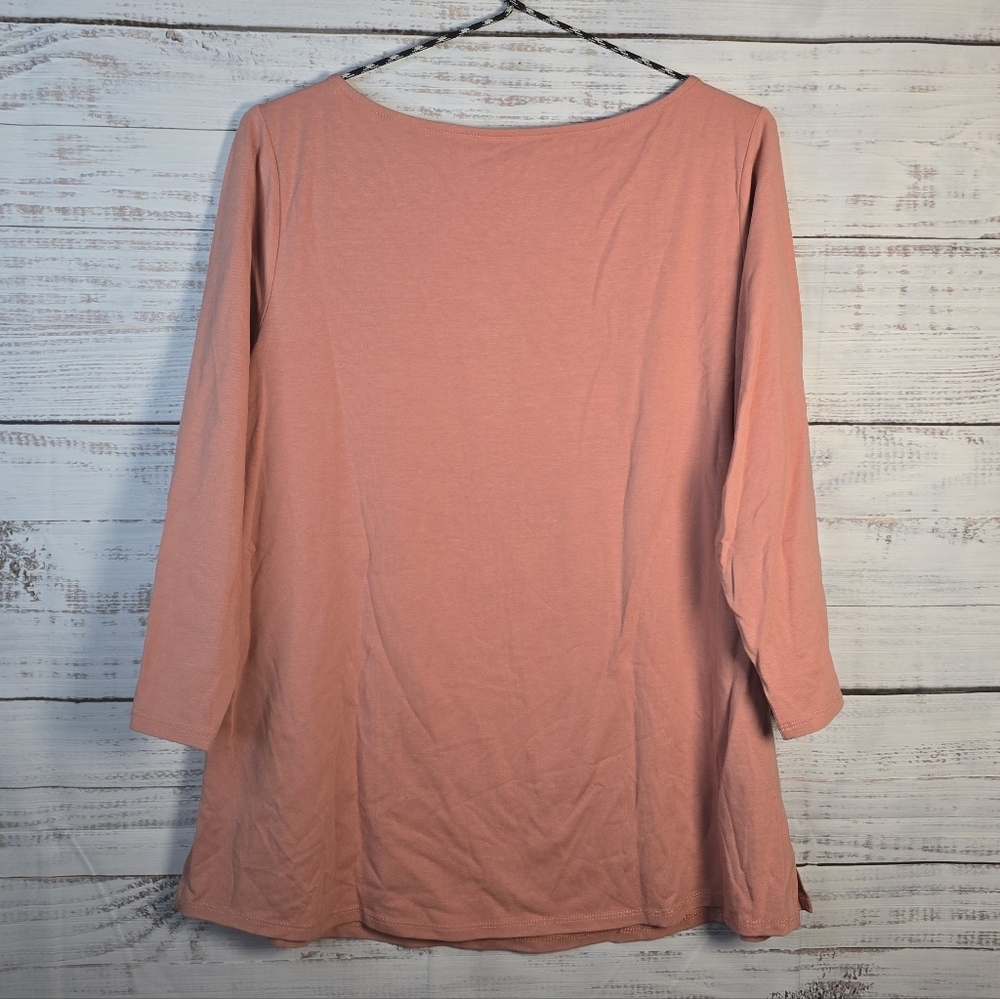 BELLE by Karen Gravel Casual 3/4 Sleeve Womens Medium Orange New - Picture 2 of 4